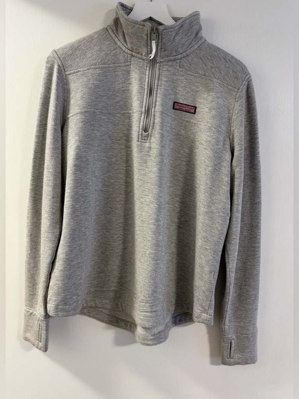 Vineyard Vines Women's SHEP shirt Gray Quarter-Zip Pullover size large
